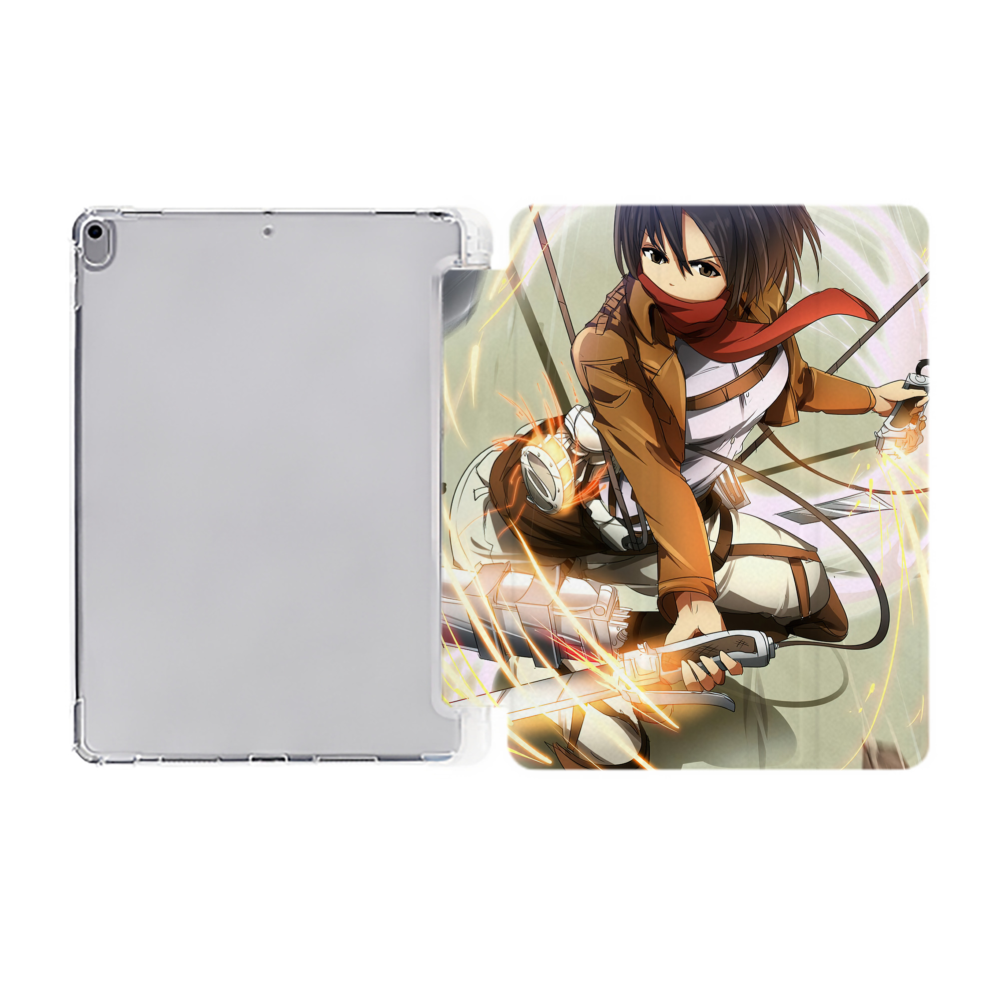 （画像用） 進撃の巨人 Attack on Titan IPad ケース ペン収納付き 三つ折りスタンド PUレザー×シリコン 対応機種9.5/10.5/10.9インチ